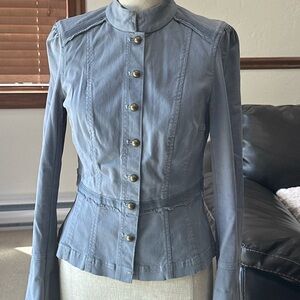 White House Black Market Blue Military style Blazer Classic Fitted Design